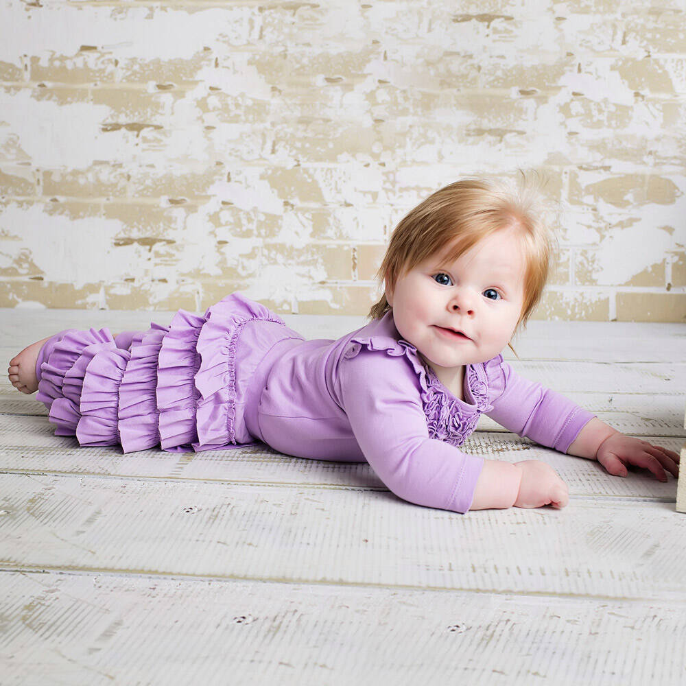 Lemon Loves Layette-Lilac Pima Cotton 'Ella' Trousers | Childrensalon Outlet