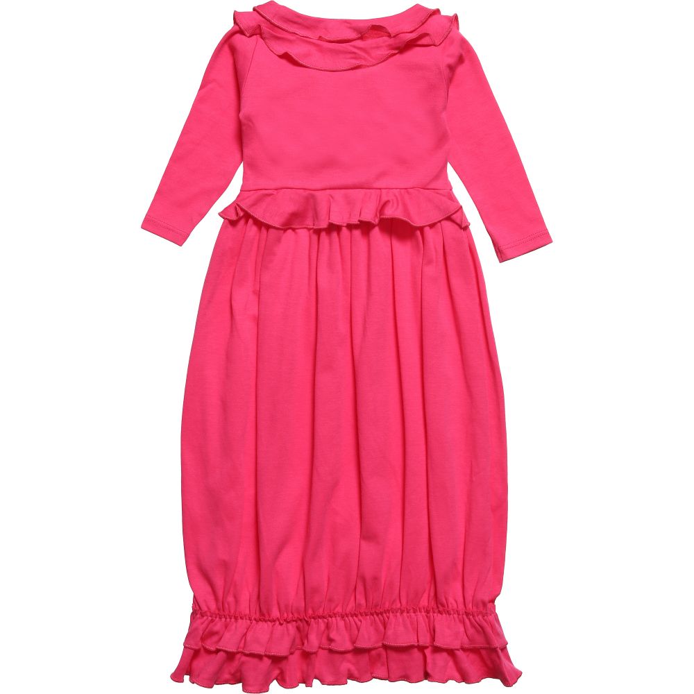 Lemon Loves Layette-Pink Pima Cotton 'Jenna' Day Gown | Childrensalon Outlet