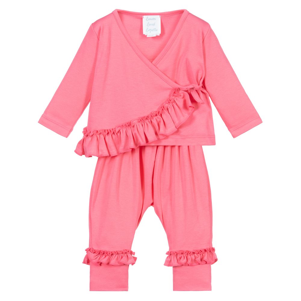 Lemon Loves Layette - Ensemble rose en coton Pima | Childrensalon