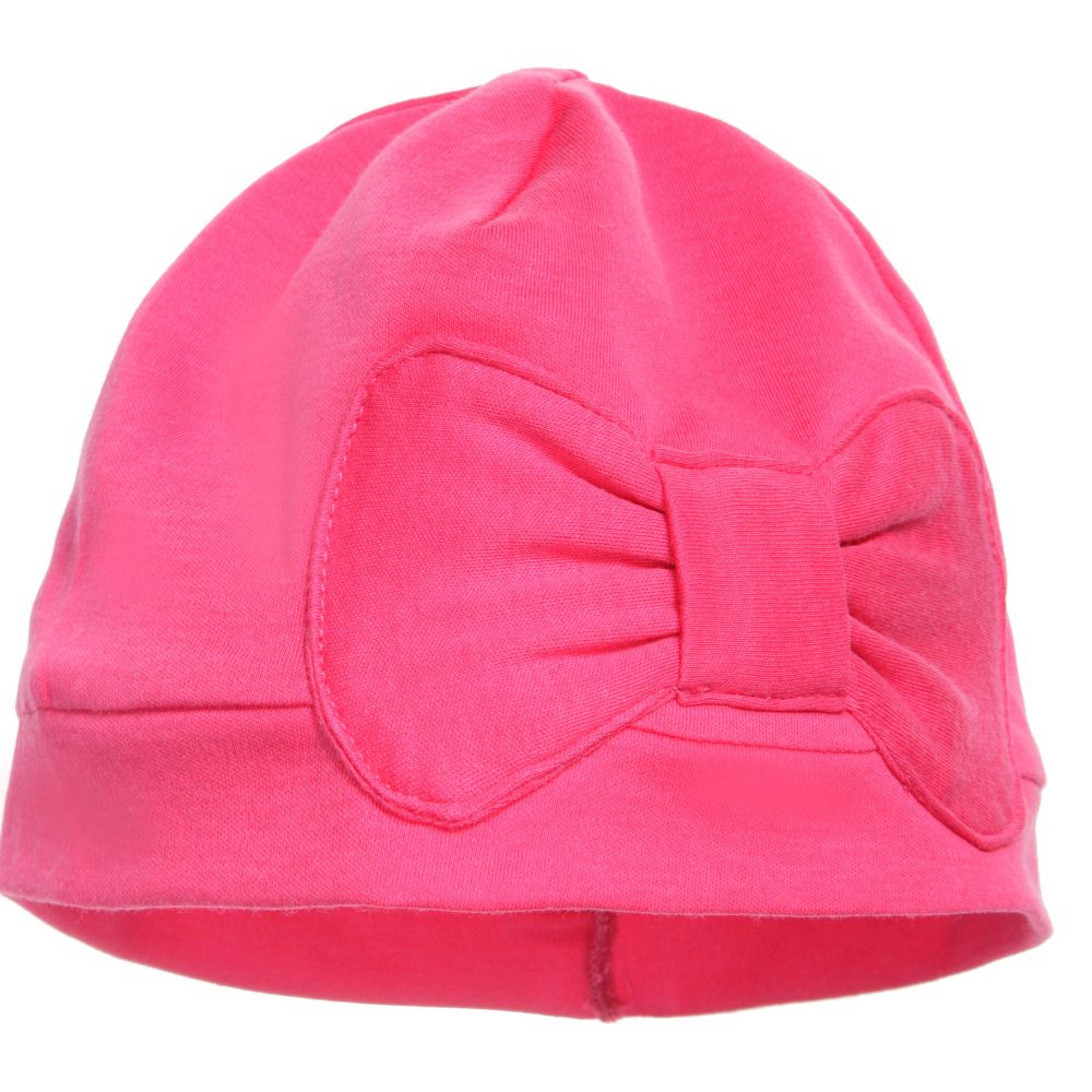 Lemon Loves Layette - Pink Pima Cotton 'Petit Bow' Hat | Childrensalon