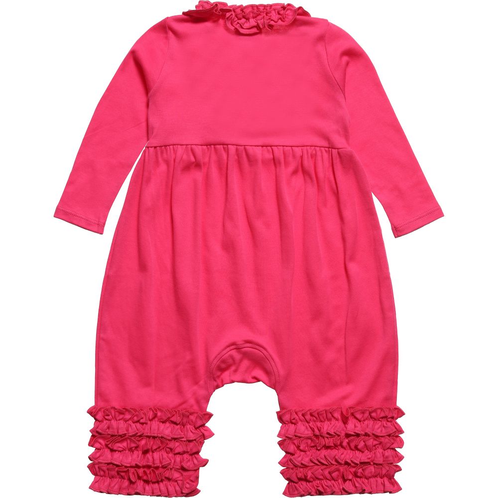 Lemon Loves Layette-Pink Pima Cotton Romper | Childrensalon Outlet