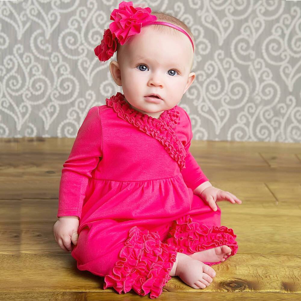Lemon Loves Layette-Pink Pima Cotton Romper | Childrensalon Outlet
