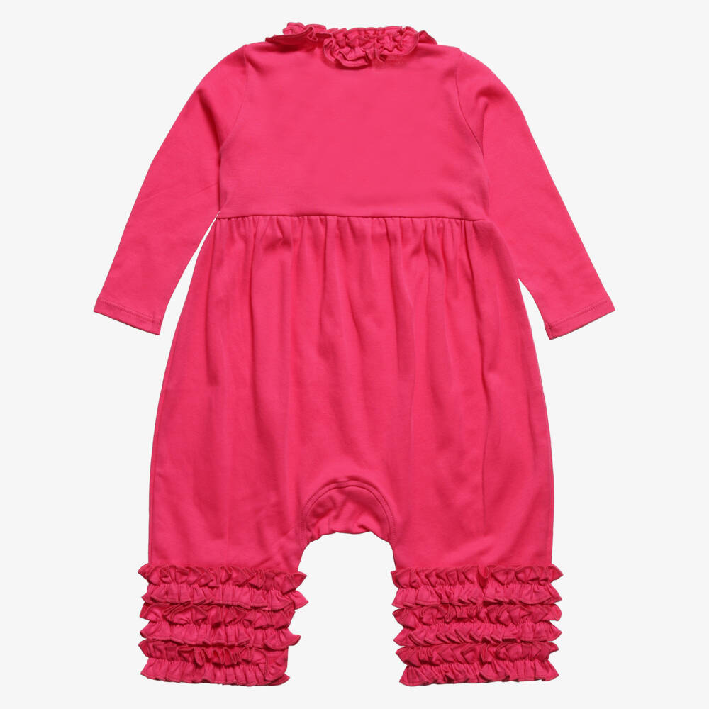 Lemon Loves Layette-Pink Pima Cotton Romper | Childrensalon Outlet