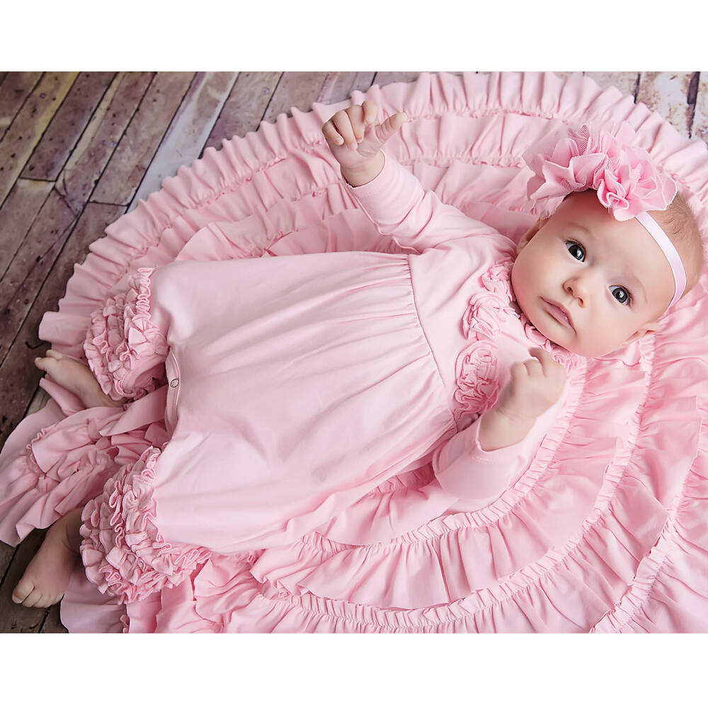 Lemon Loves Layette-Pink Pima Cotton Romper | Childrensalon Outlet