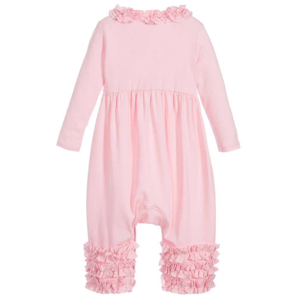 Lemon Loves Layette-Pink Pima Cotton Romper | Childrensalon Outlet
