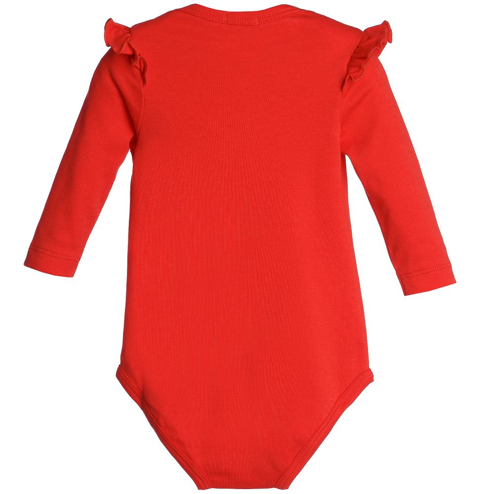 Lemon Loves Layette-Red Pima Cotton 'Madison' Bodysuit | Childrensalon Outlet