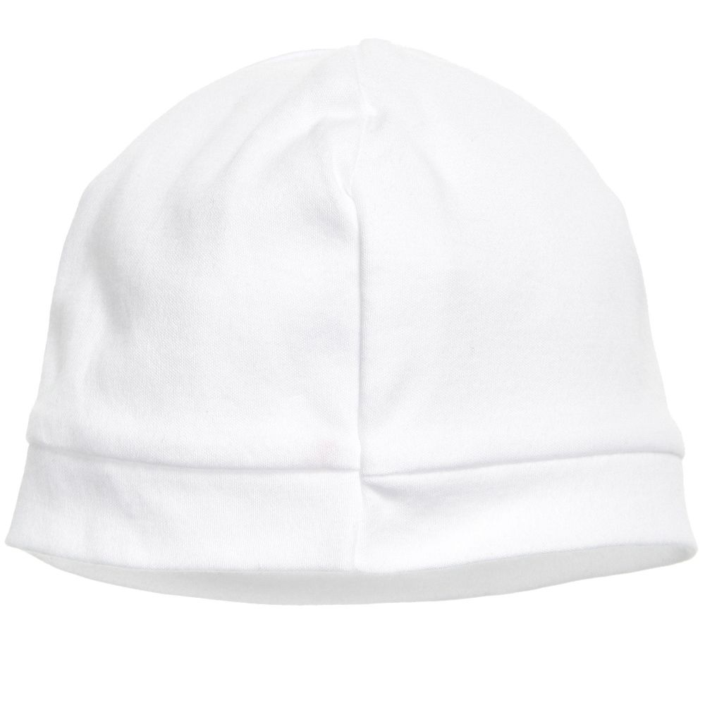 Lemon Loves Layette-White Pima Cotton 'Petit Bow' Hat | Childrensalon Outlet