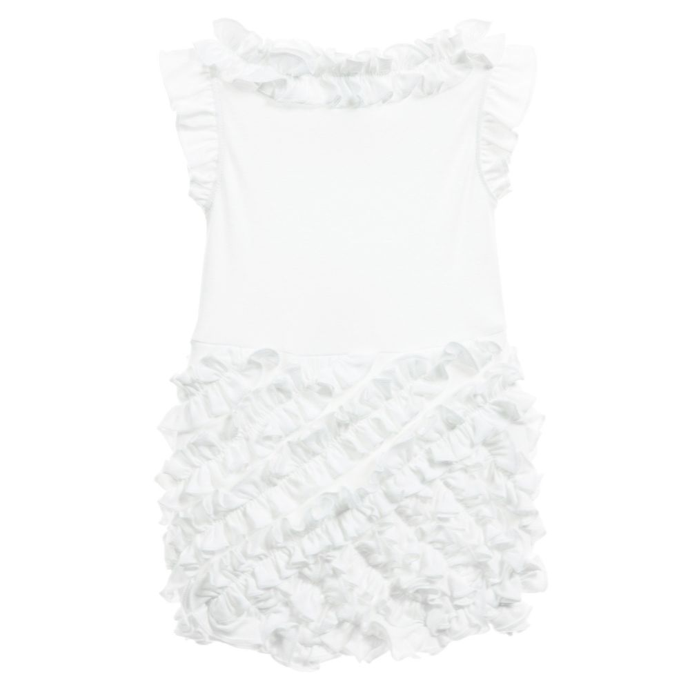 Lemon Loves Layette-White 'Rula' Ruffle Shortie | Childrensalon Outlet