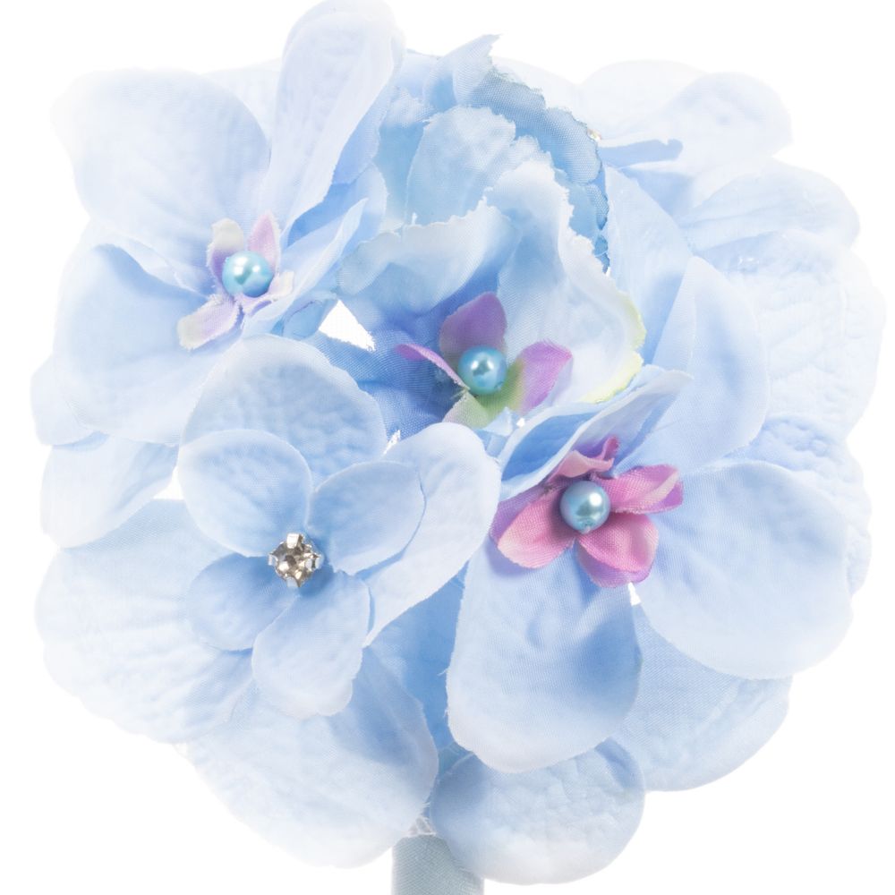 Lesy Girls Blue Floral Hairband Childrensalon Outlet