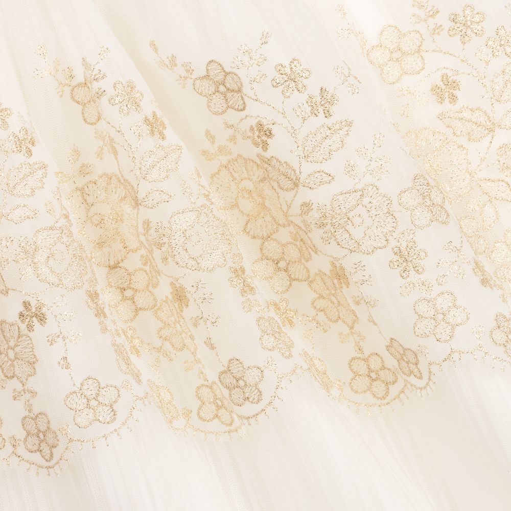 Lesy-Girls Gold & Ivory Lace Dress | Childrensalon Outlet