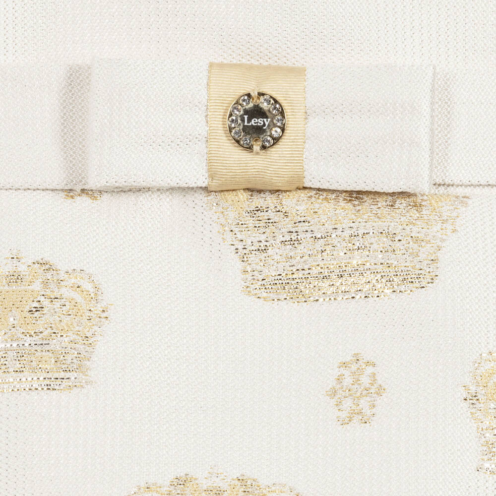 Lesy-Girls Ivory & Gold Dress | Childrensalon Outlet