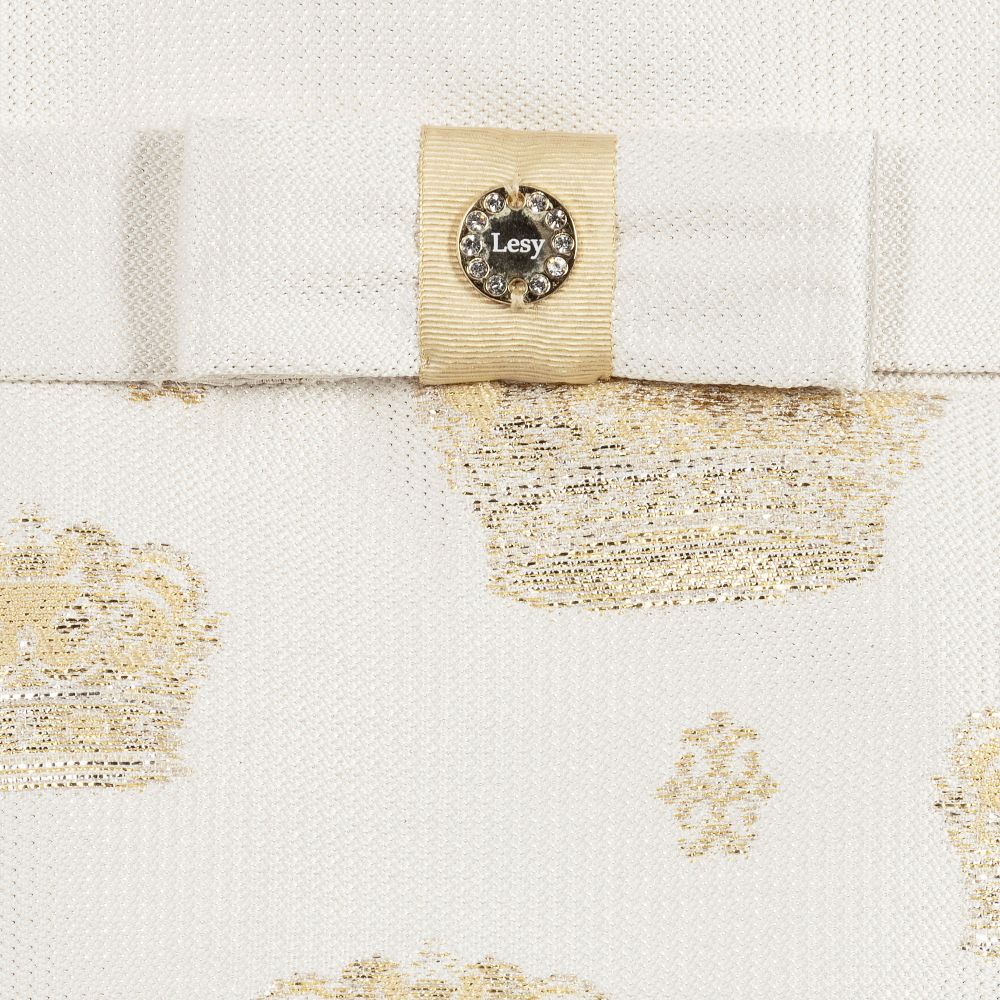 Lesy-Girls Ivory & Gold Dress | Childrensalon Outlet