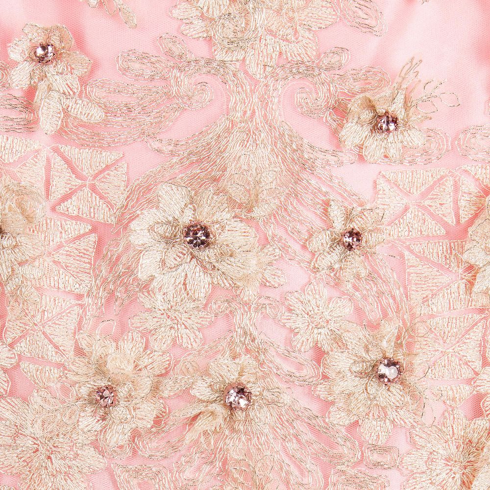 ليزي-فستان تول لون زهري و ذهبي للفتيات | Childrensalon Outlet