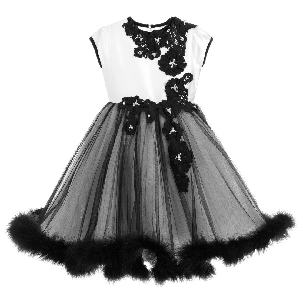 Lesy - Girls Satin & Tulle Dress | Childrensalon