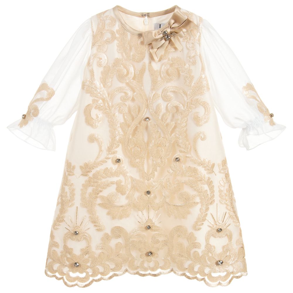 Lesy-Luxury Gold Sequin Dress | Childrensalon Outlet