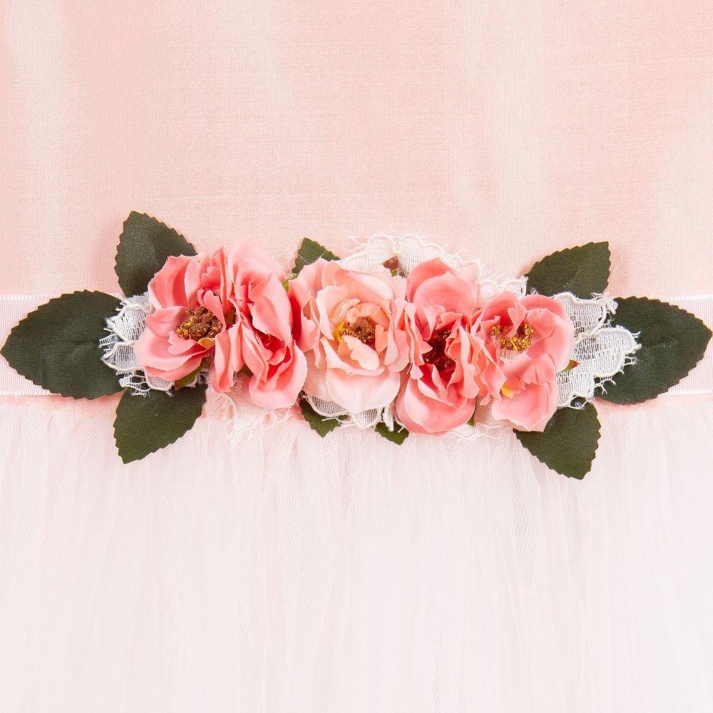 Lesy-Luxury Pink Silk Petal Dress | Childrensalon Outlet