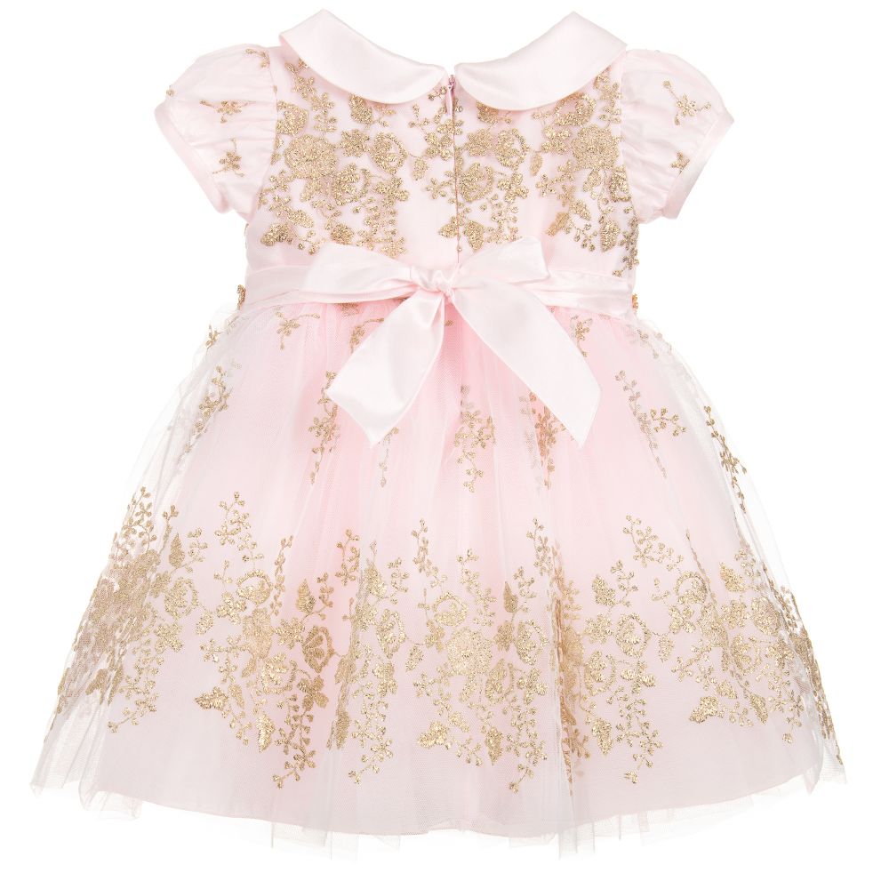 ليزي-فستان تول لون زهري وذهبي | Childrensalon Outlet