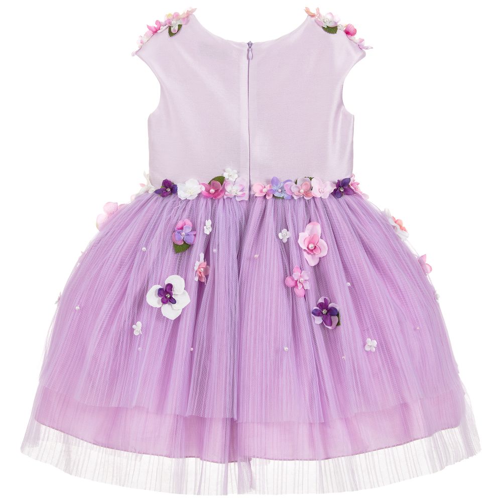 Lesy فستان تول و ساتان لون بنفسجي Childrensalon Outlet