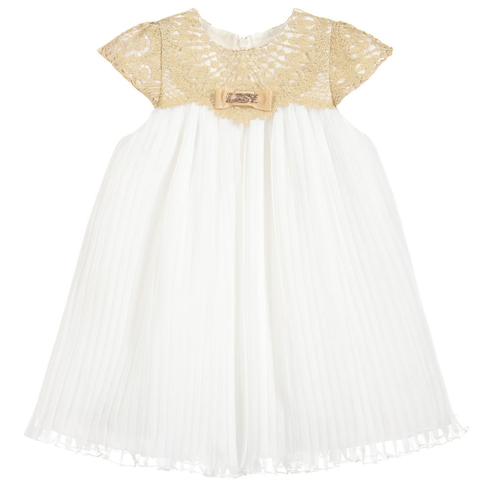 Lesy - Luxury White Chiffon Dress | Childrensalon
