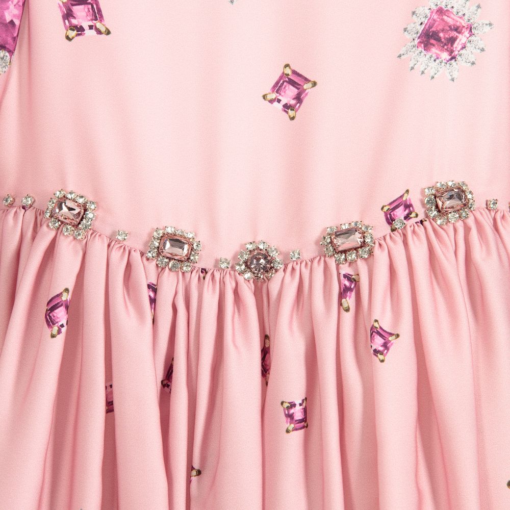 Lesy-Pink Satin Long Dress | Childrensalon Outlet