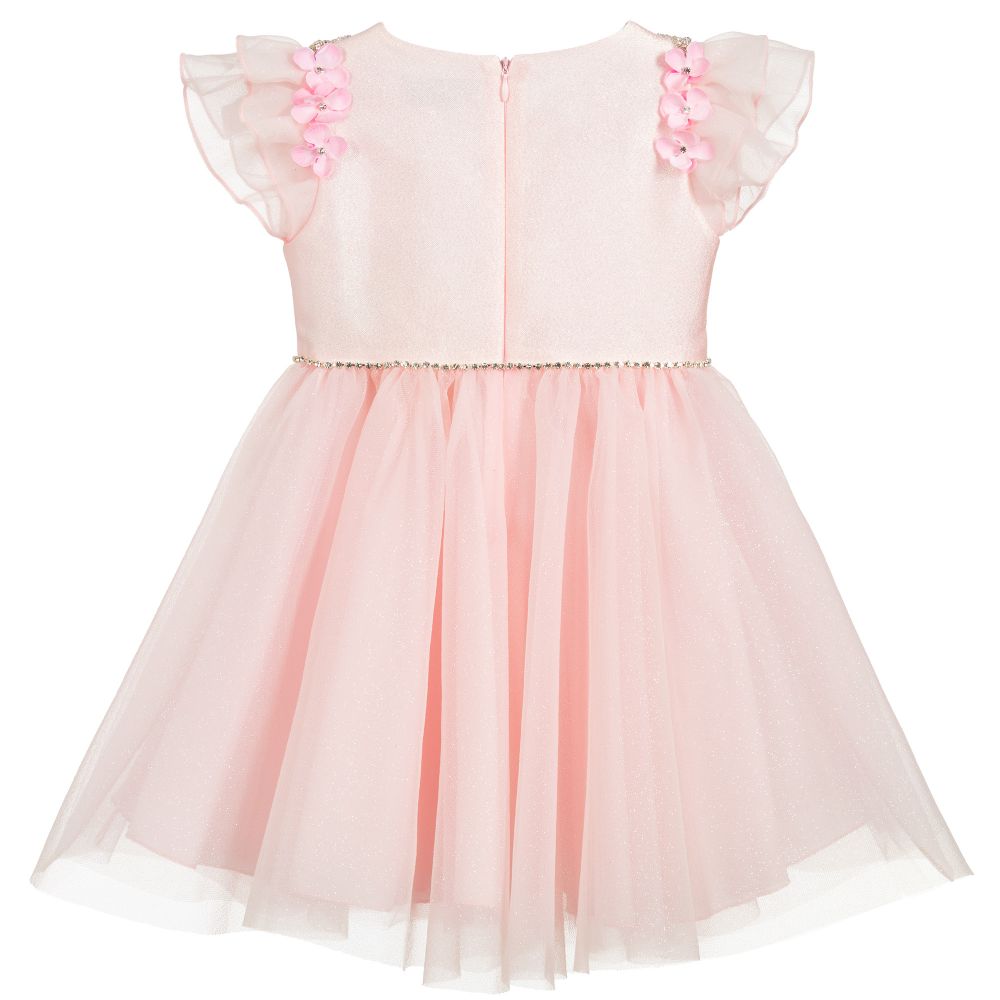 Lesy-Pink Tulle & Diamanté Dress | Childrensalon Outlet