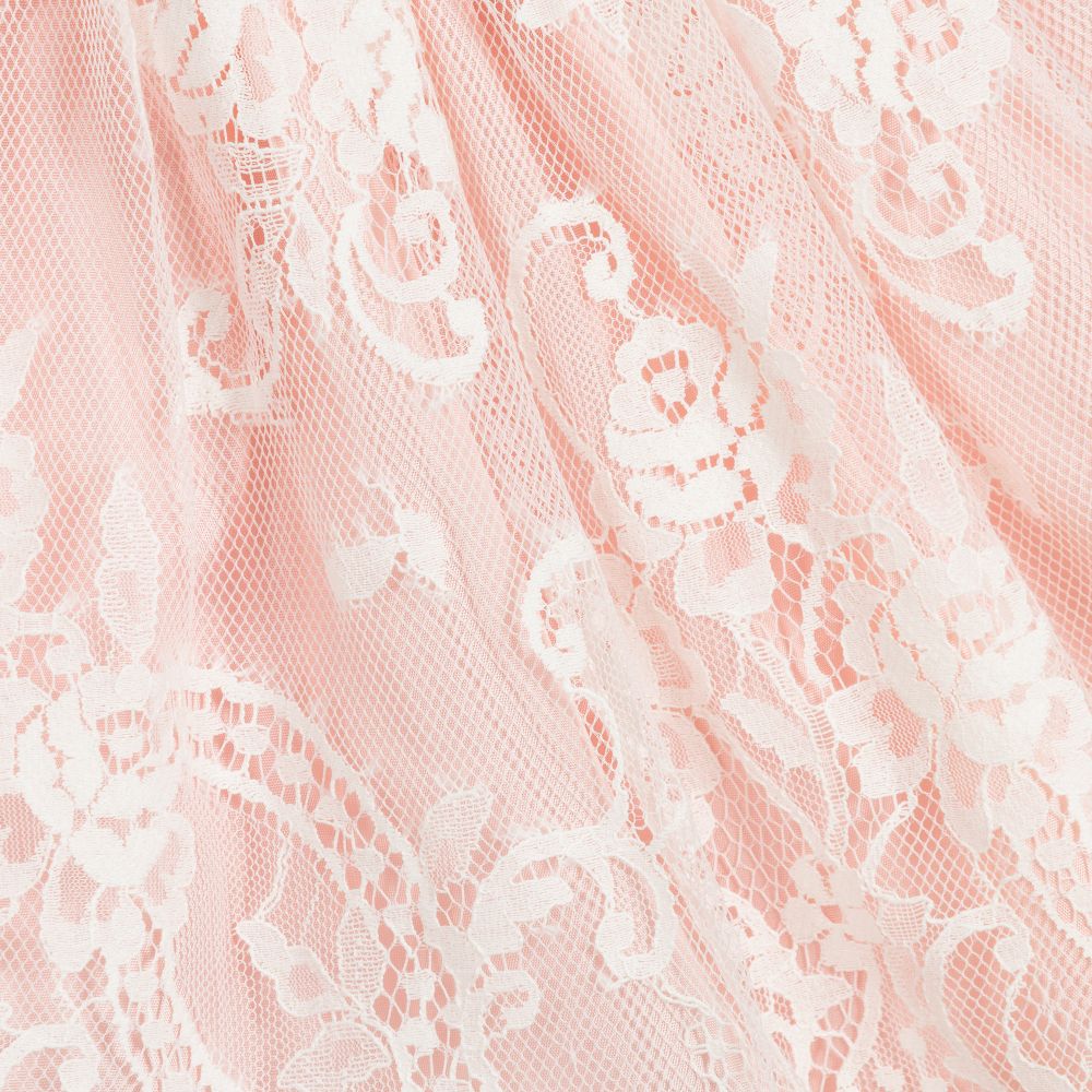 Lesy-Pink & White Lace Dress | Childrensalon Outlet