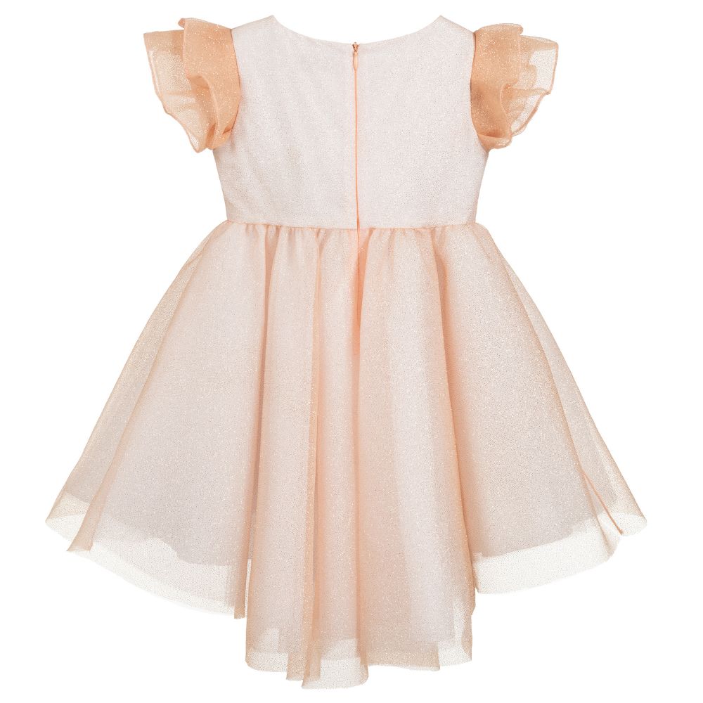 Lesy-Rose Gold Sparkly Tulle Dress | Childrensalon Outlet
