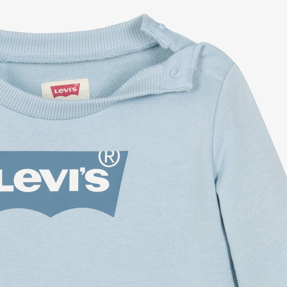 Levi s Baby Boys Blue Batwing Logo Sweatshirt