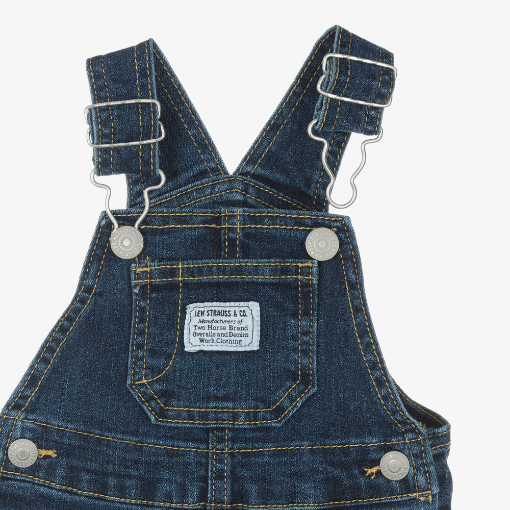 Levi s Baby Boys Blue Denim Dungarees Childrensalon Outlet