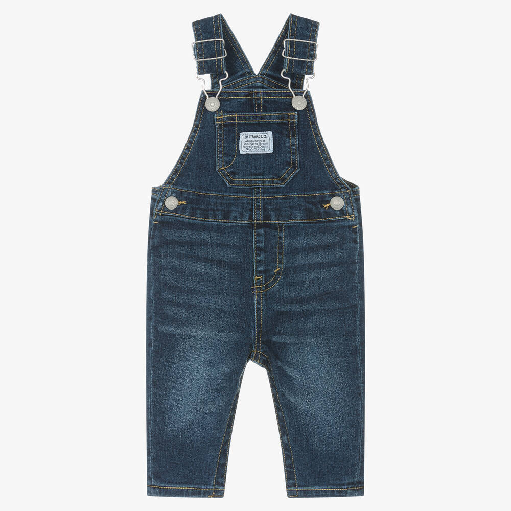 Levi's - Baby Boys Blue Denim Dungarees | Childrensalon