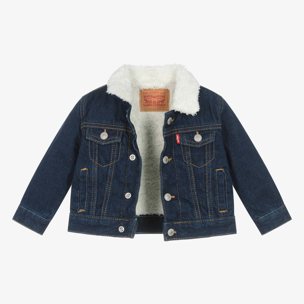 Levi s Baby Boys Blue Fleece Lined Denim Jacket