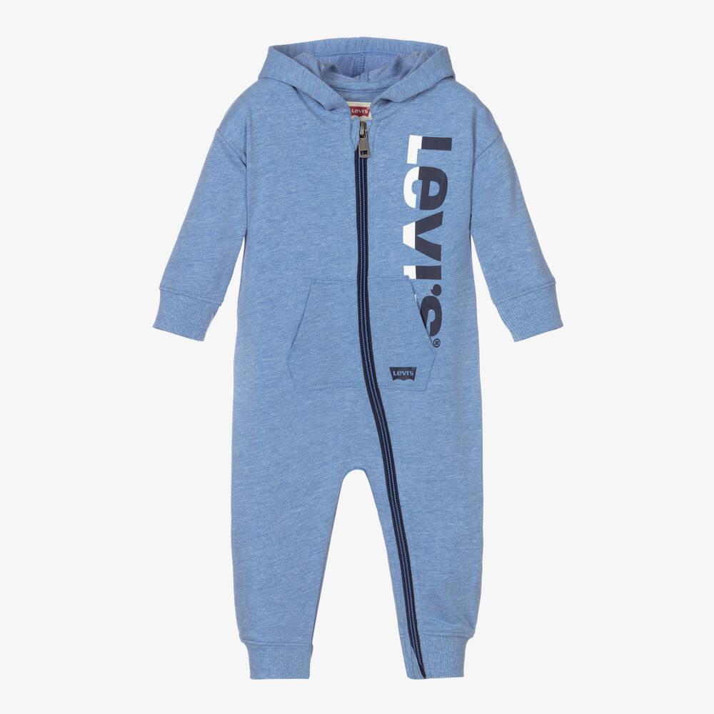 Levi's - Barboteuse bleue à capuche Garçon | Childrensalon