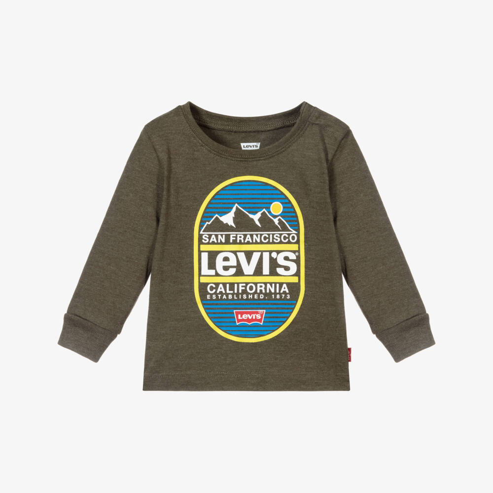 Levi's-Baby Boys Green Cotton Top | Childrensalon Outlet