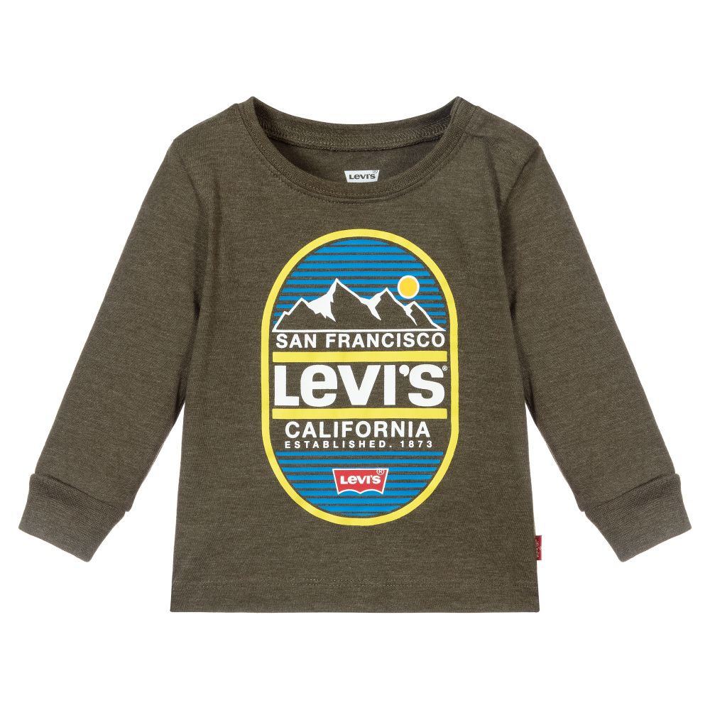 Levi s Baby Boys Green Cotton Top Childrensalon Outlet