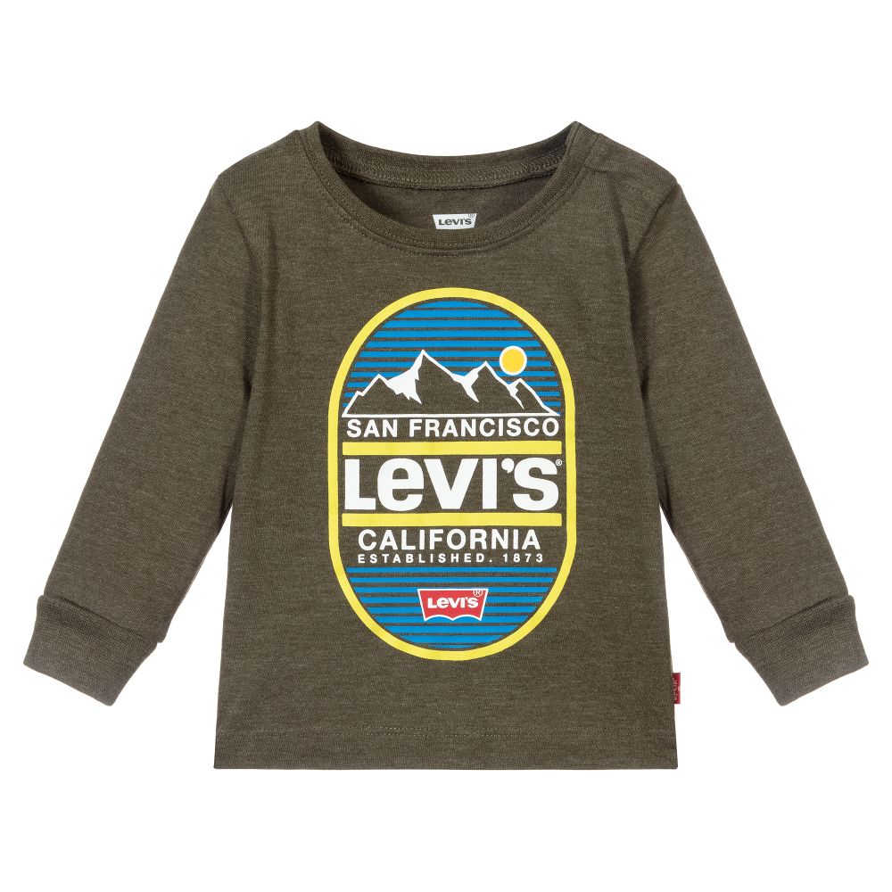 Levi's - Baby Boys Green Cotton Top | Childrensalon