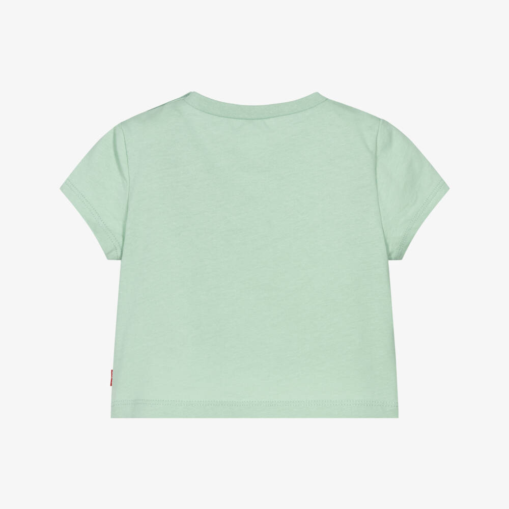 Levi's-Baby Boys Pale Green Cotton T-Shirt | Childrensalon Outlet