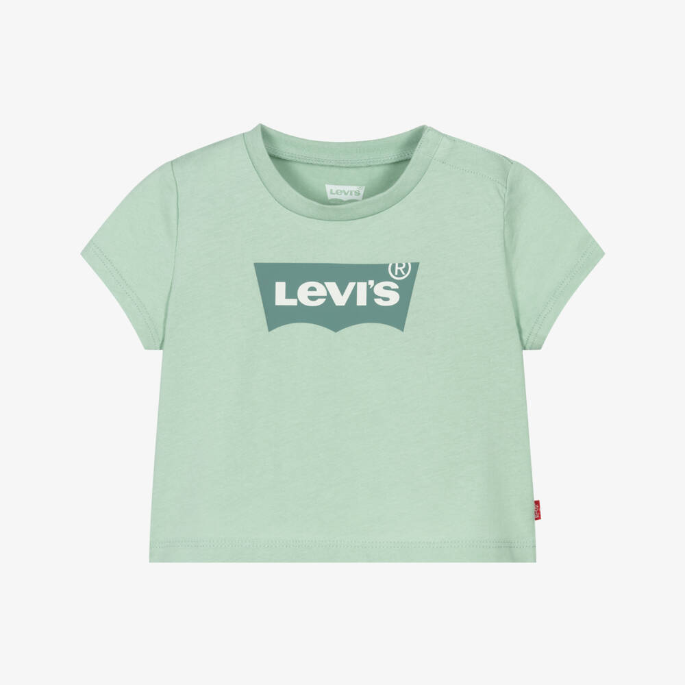 Levi's-Baby Boys Pale Green Cotton T-Shirt | Childrensalon Outlet