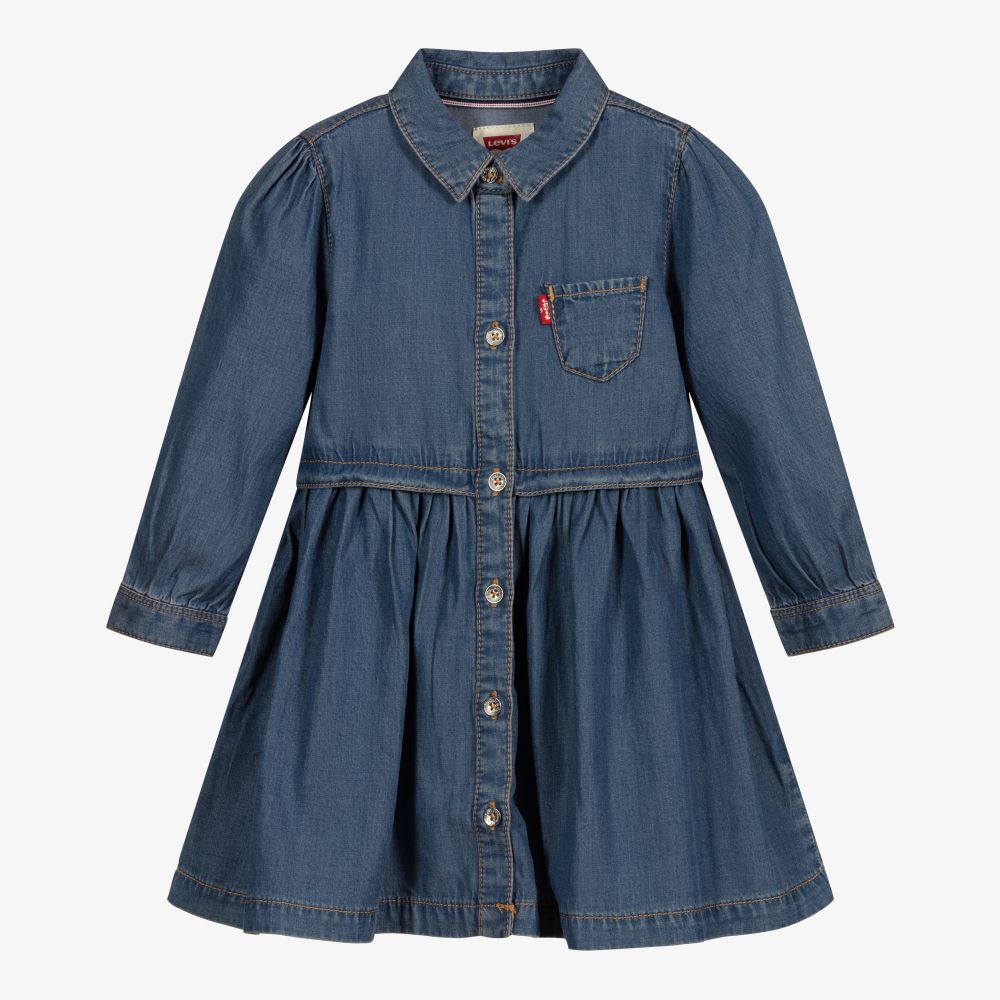 Levi's - Синее платье из шамбре для девочек | Childrensalon