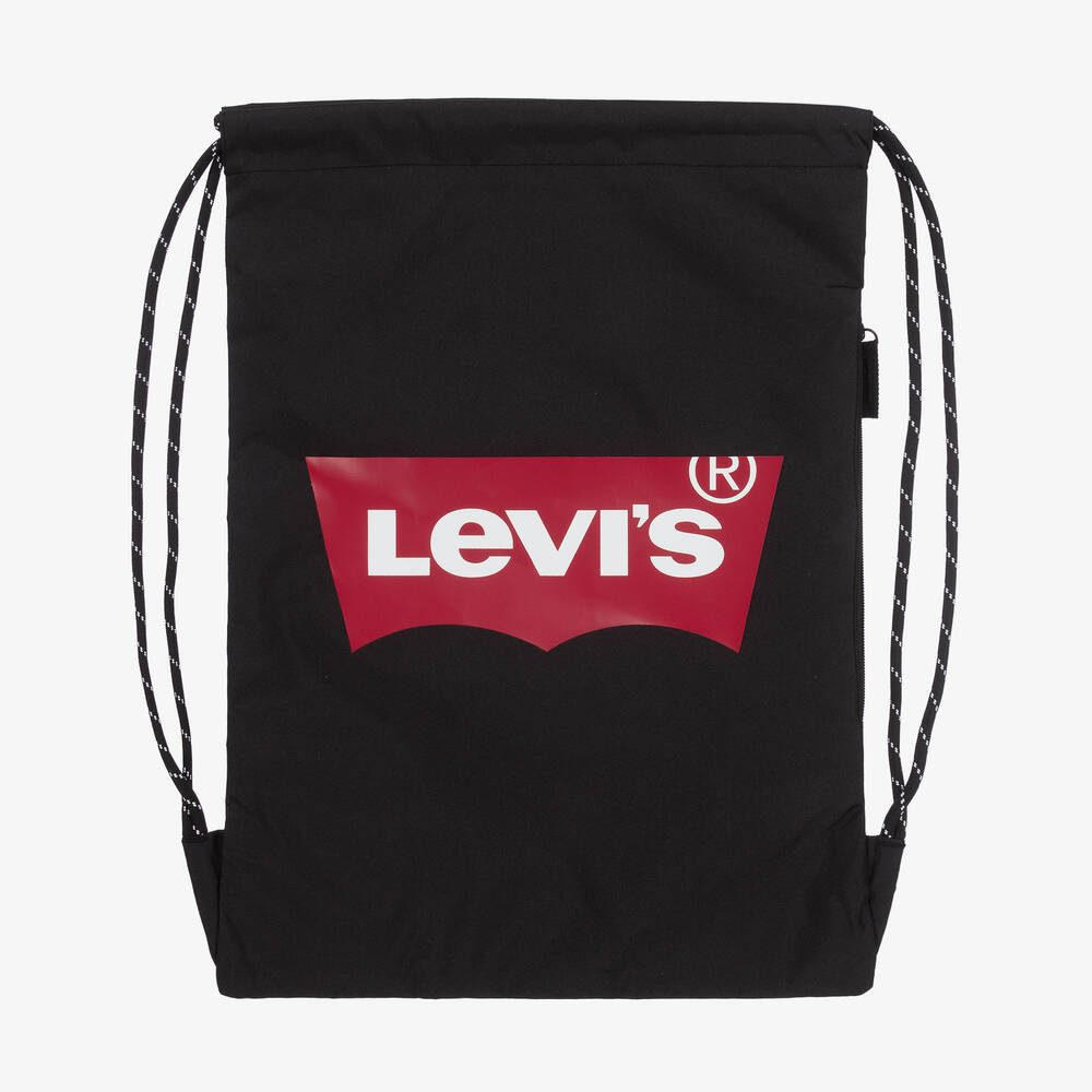 Levi's - حقيبة ظهر برباط للتضييق لون أسود (48 سم) | Childrensalon