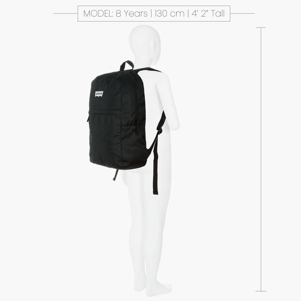 Levi's-Black Canvas Batwing Logo Backpack (46cm) | Childrensalon Outlet