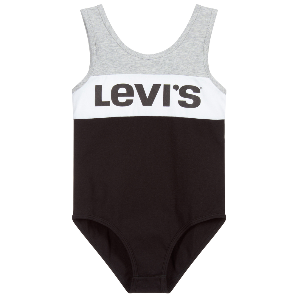 Levi's - Black & Grey Logo Bodysuit | Childrensalon