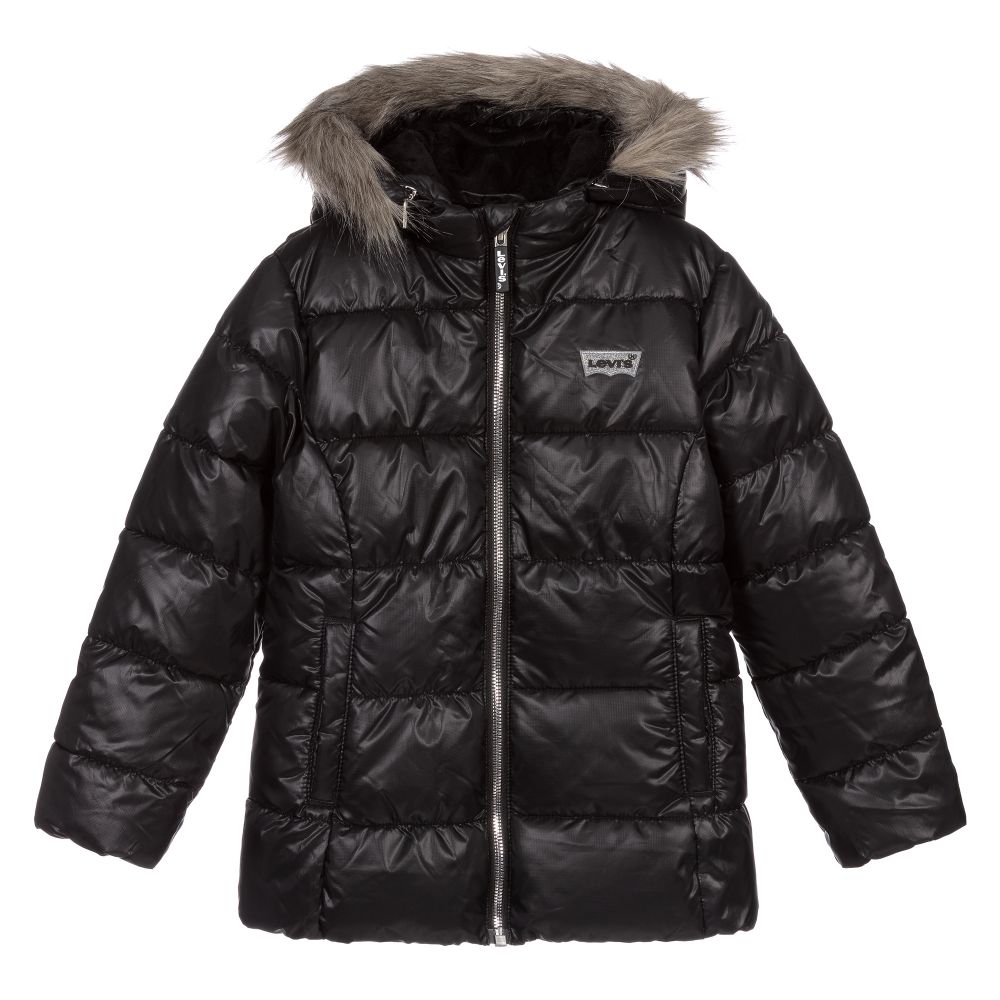 Levi's - Black Padded Puffer Coat | Childrensalon