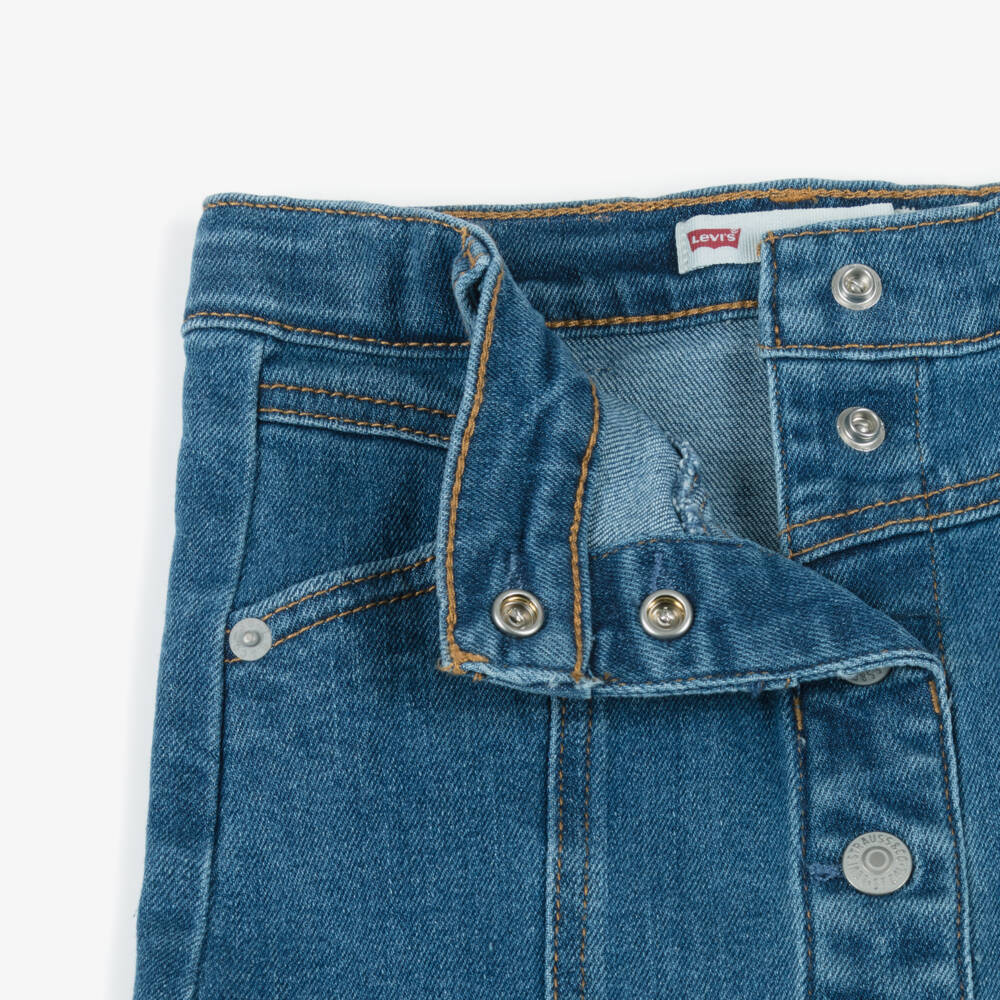 Levi's-Blue Buttons Denim Skirt | Childrensalon Outlet