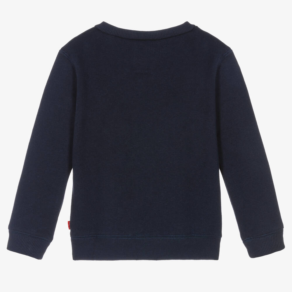 Levi's-Blue Cotton Logo Sweatshirt | Childrensalon Outlet