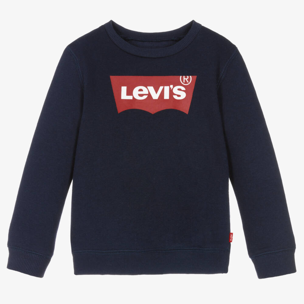 Levi's-Blue Cotton Logo Sweatshirt | Childrensalon Outlet