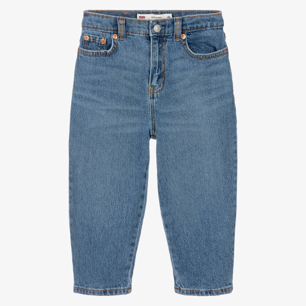 Levi's-Blue Denim Baggy Barrel Jeans | Childrensalon Outlet