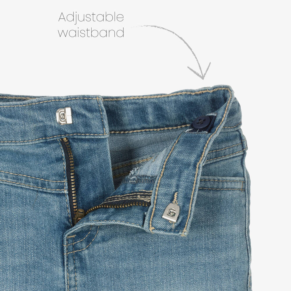 Levi's-Blue Denim High Rise Shorts | Childrensalon Outlet