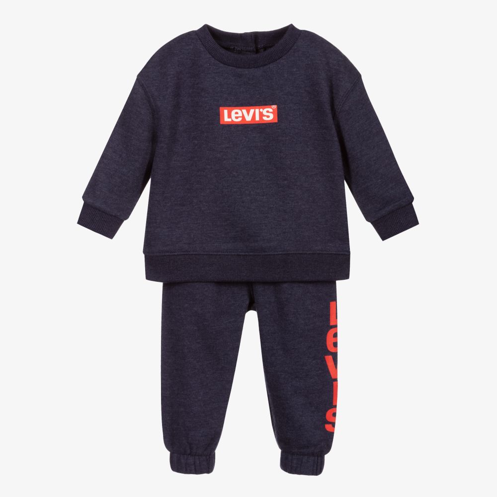 Levi's - Blue Logo Cotton Tracksuit | Childrensalon