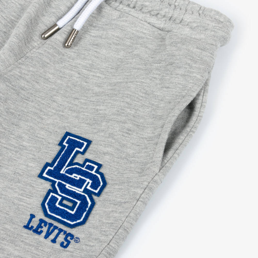 Levi's-Boys Athletic Grey Logo Shorts | Childrensalon Outlet