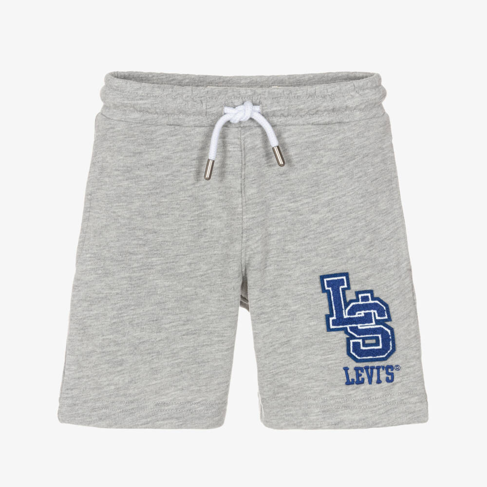 Levi's-Boys Athletic Grey Logo Shorts | Childrensalon Outlet